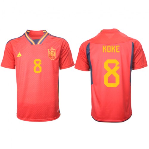 Lacne Muži Futbalové dres Španielsko Koke #8 MS 2022 Krátky Rukáv - Domáci